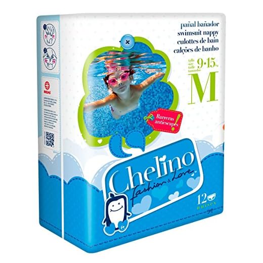 Chelino Fashion & Love - Pañal infantil de agua, talla M, 12 pañales