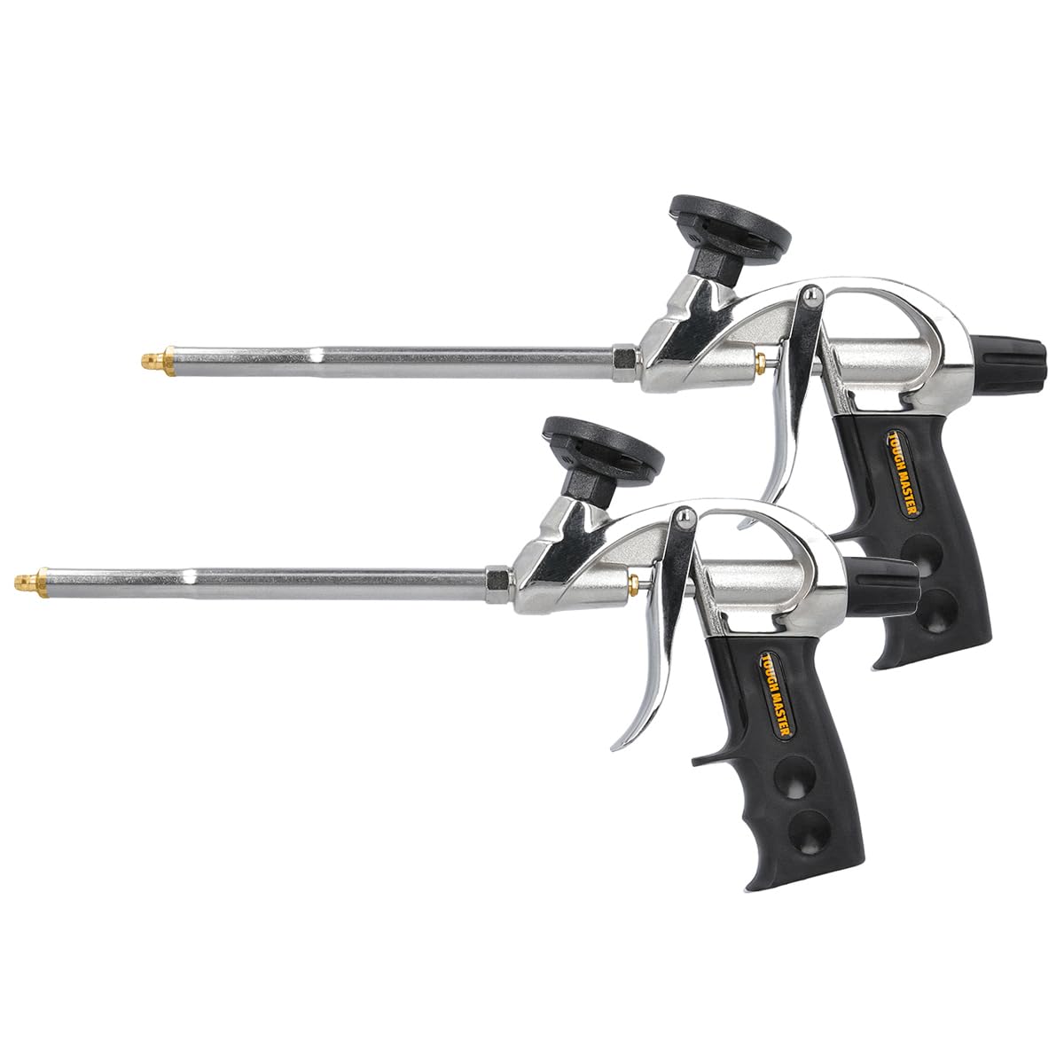 PU Foam Gun Professional Foaming Gun, Stainless Steel Tube, Foam Flow Regulator, Convenient Trigger, Comes with 2X Nozzles, 2X Extension Tubes 1x Foam Applicator Gun TOUGH MASTER (1)