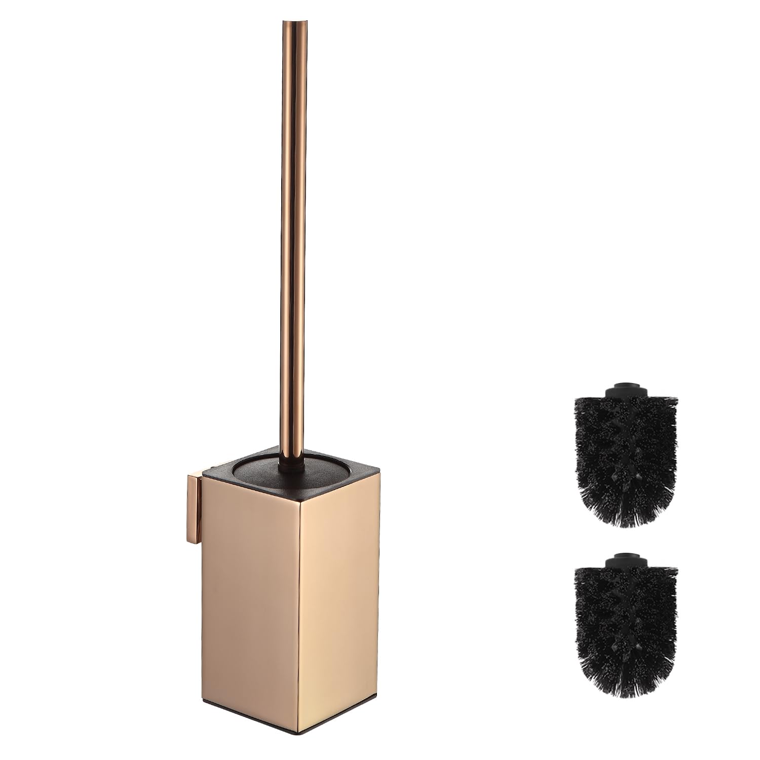 ​BGL WC-Bürstenhalter Roségold Wandmontage | Quadratisch 304 Edelstahl mit Hygieneständer | Rostfrei & Elegant für Bad & Hotel​​