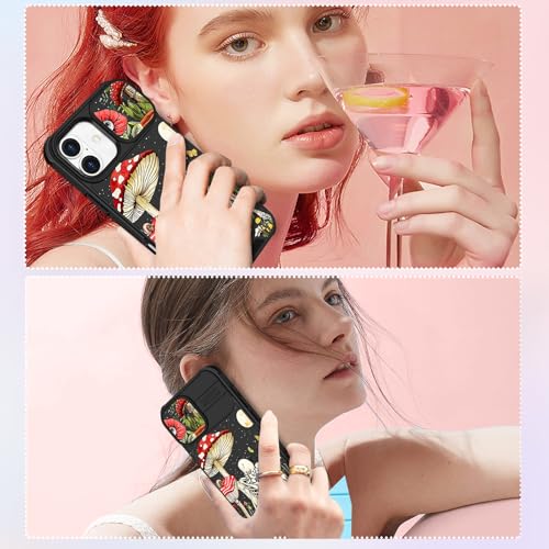 Image of Funermei for iPhone 17 Case - Women Girls Cute Phone Cover Pretty Girly Aesthetic Black Butterfly Unique Design with Slide Camera Cover and Dual Protection Funda for iPhone 17 Case