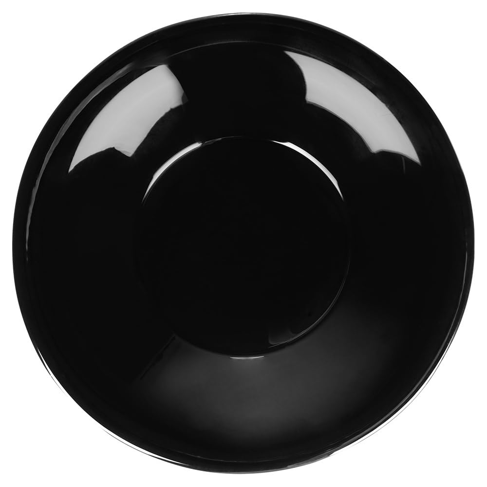 Vilde Tiefe Essteller aus Glas Schwarz 21.5 cm, 400 ml 6 Stk. | Teller, Suppenteller, Set, Schale, Suppenschale, Speiseteller Essteller