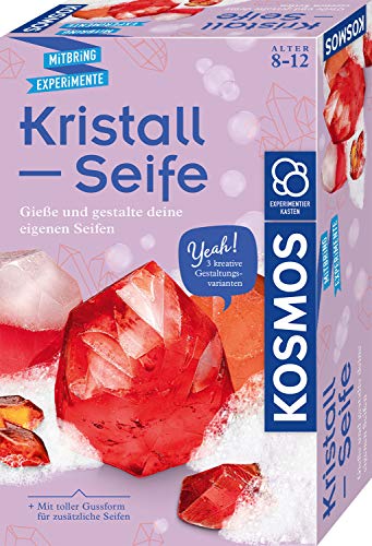 KOSMOS 657925 Kristall-Seife, Schöne Seifen selbst gießen und gestalten, DIY Seifen selbst herstellen, Experimentier-Set für Kinder ab 8 Jahre, Mitbringsel, Geschenk für Kindergeburtstag