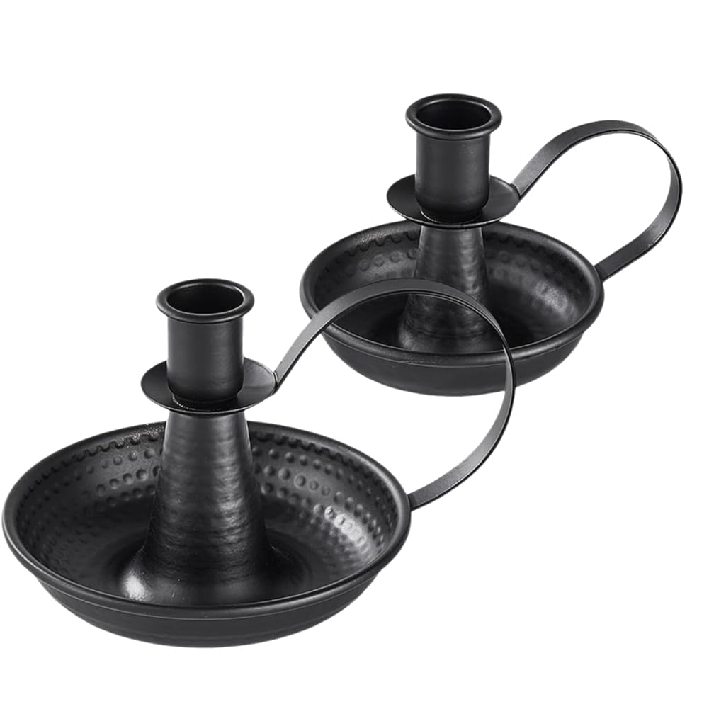 CTRLZS Iron Pillar Candlestick Holders Candlelight Stand for Halloween Christmas Dining for Halloween Christmas Dining
