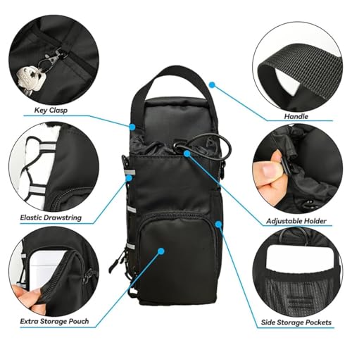 Magnetic Gym Bag with Water Bottle Holder & Phone Pockets & Shoulder Strap,Magnetic Bag Gym Accessories Organizer for Men Women,Crossbody Bag for Sports & Travel (Black)3