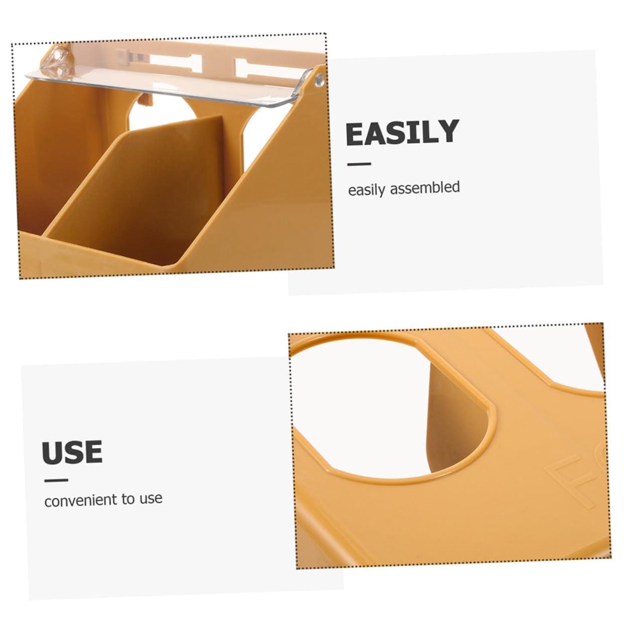 ARTIBETTER 3 pièces Boîte à Nourriture pour Oiseaux Distributeur Suspendu à Double Compartiment Plastique Résistant pour Cage Mangeoire Multifonction Pratique pour Pigeons et Petits Oiseaux