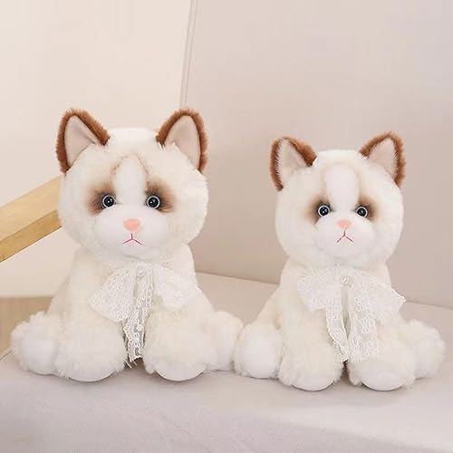 Miniatura 3 de Muñecas de peluche de gato Ragdoll gris de 10 pulgadas, lindo juguete de peluche hecho a mano, adorable Ann Baker gato, regalo de cumpleaños para