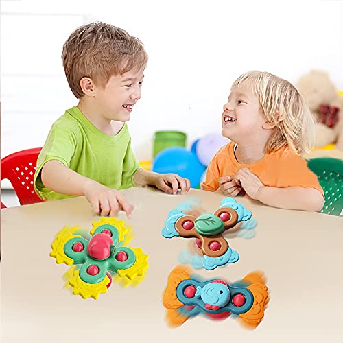 Eners 3Pcs Sucker Top Toy,Baby Spinning Suction Cup Sensory Toys,Top Sensory Toy For Babies 12-18 Months ,Teething Toys,Bath Toy Suitable For Children Aged 1-4 thumb #6