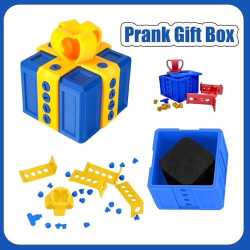 The Prank Box – Hilarious Screw Challenge with Middle Finger Surprise, Annoying Gift Box with Screws, Prank Gift Boxs, 3D Printed Annoying Gifts Boxs Ornaments, Perfect Gag Gifts (Yellow Blue) - Image 5