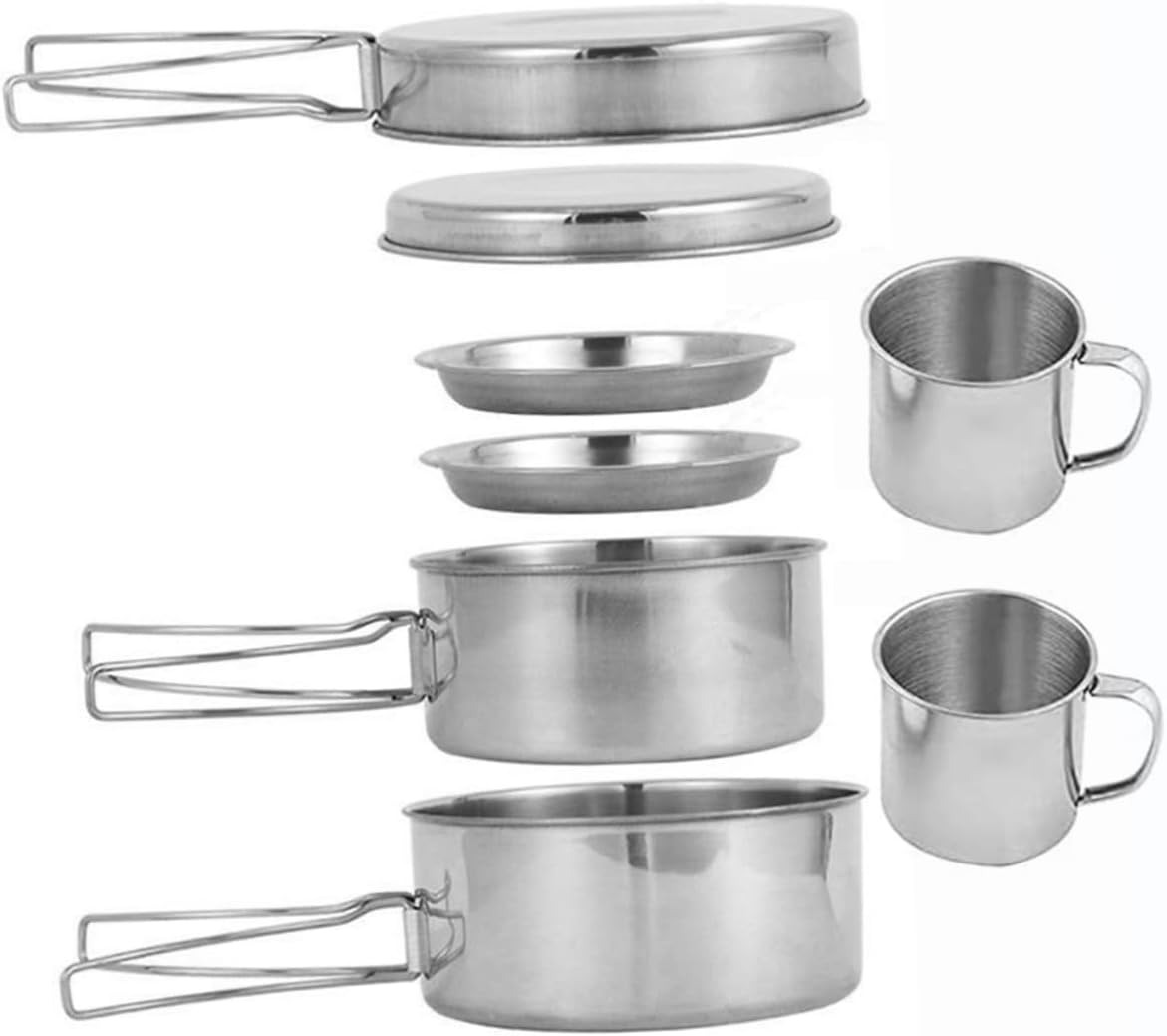 Sosoport 1set Portable Camping Cookware Multi-Functional Picnic and Lightweight Camping Pots for Outdoor Cooking Hiking and BBQ Activities