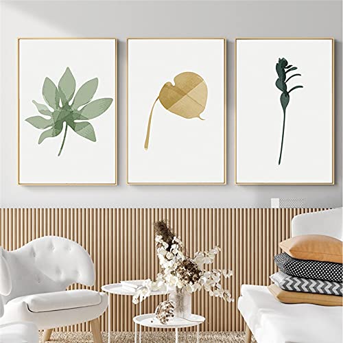 Impression abstraite plante verte pour décoration murale grand format 60x80