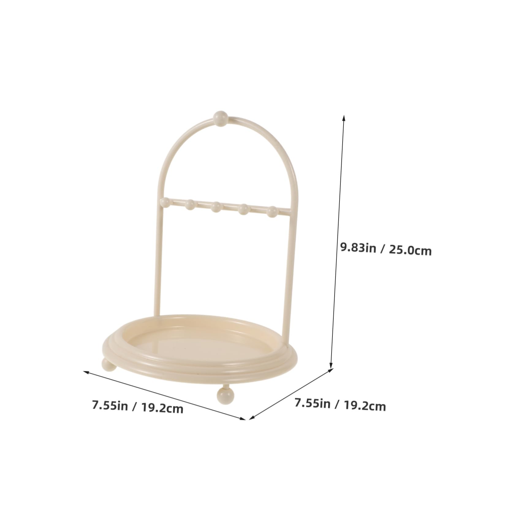 Ipetboom Jewelry Storage Hanger Necklace Jewelry Organizers and Storage Bracelet Display Rack Ring Display Ear Jewelry Display Hooks Holders Organizer Jewelry Hanging Keeper Beige Abs