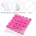 SumDirect 5 Gram Cosmetic Containers - 100Pcs Sample Jars with Hotpink Lids, Small Plastic Makeup Sample Containers with Organza 10 Pcs Bags and a Scoop
