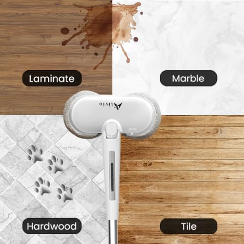 Alivio Wireless Electric Mop, Powerful Spin Head 150rpm for Cleaning Various Floor, Foot Prints, Sebum Stains, Invisible Bacteria, Marble Floor, Dust (Grey) - Image 5