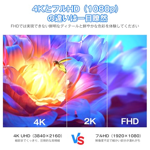 KEEPTIME 23.8インチ 4K モバイルモニター UHD 3840*2160 持ち運び VESA対応 125%sRGB ポータブルディスプレイ 大画面非光沢 広色域 大型サブモニタ 自立型スタンド ゲーミングモニター IPS液晶パネル USB Type-C/標準HDMI端末/Micro USB-B PS4PS5/XBOX/Switch/PC/Macなど対応 リモートワーク