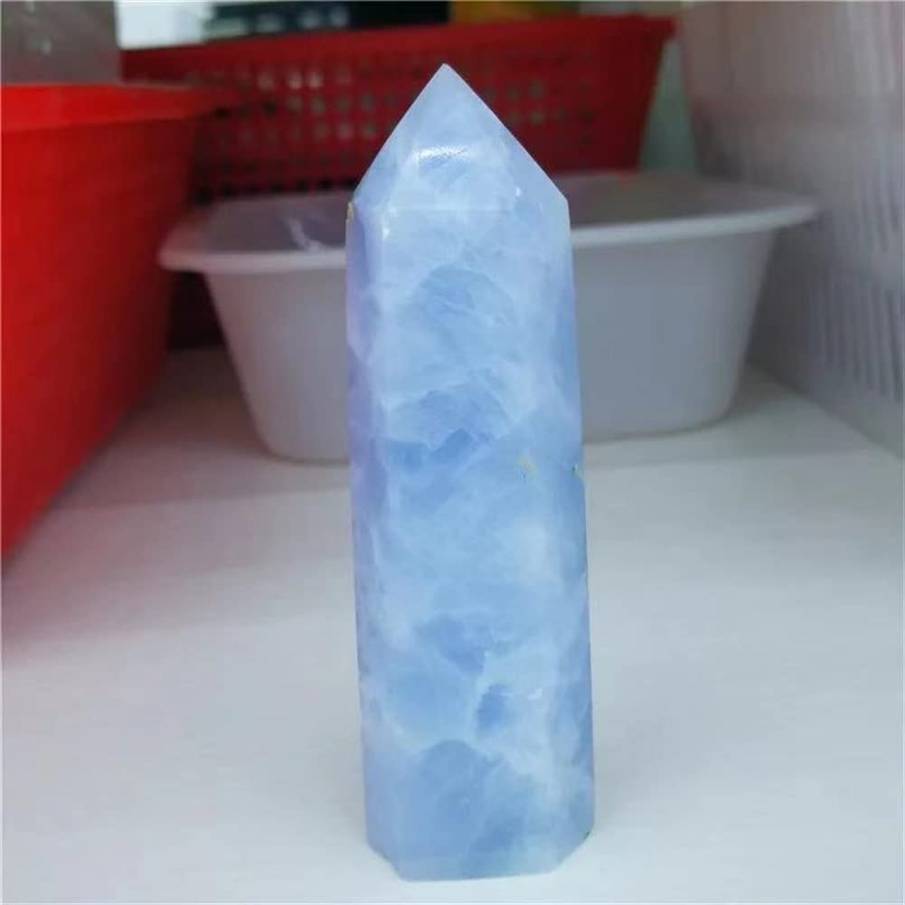 UTHTY 1pc 1000g-2000g Natural Big Size Blue Celestite Crystal Points for Decoration (Size : 1250g1400g)