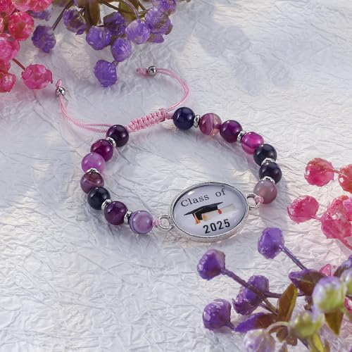 Image of Sunflower Jewellery Graduation Gift 2025 Graduation Bracelets (Class of 2025 Black Cap)