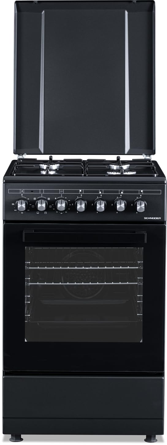Schneider SCCG54C-BM - Cuisinière gaz Black mat