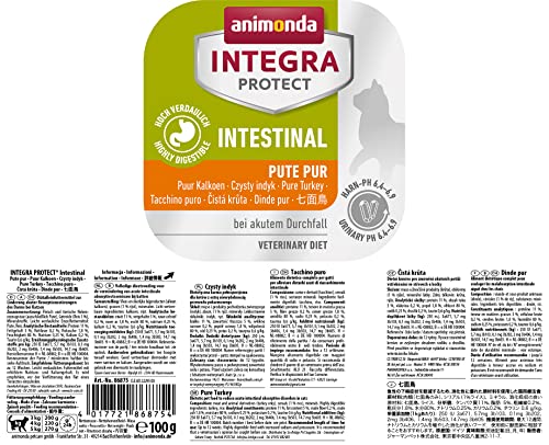 animonda Integra Protect Intestinal Katze, Diät Katzenfutter & animonda Integra Protect Katze Sensitive, Diät Katzenfutter, Nassfutter bei Futtermittelallergie, mit Lamm + Reis, 16 x 100 g