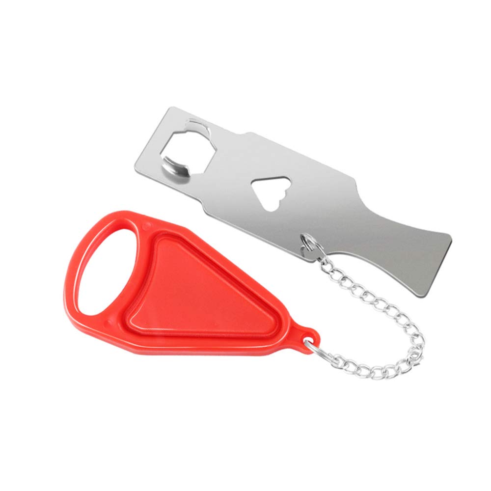 Door Blocker Female self-Defense top Door Device Home Hotel Portable Security Door Stop Anti-Theft/red/As Shown