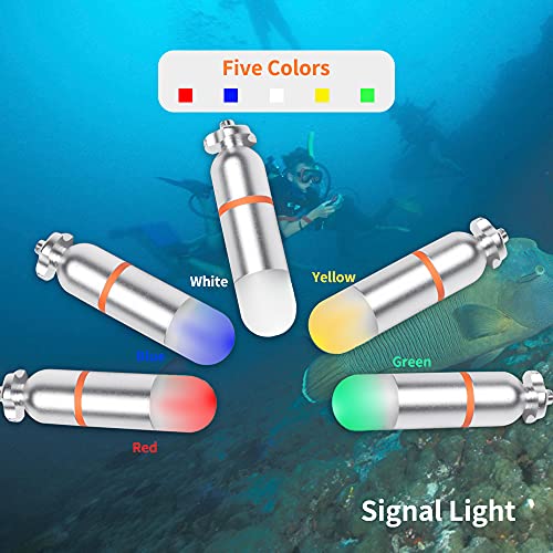Orcatorch Sd01 Mini Glow Tank, Scuba Dive Strobe Beacon Diving Signal Light Night Dive Flashing Marker Light With Aaa Battery, For 150M Underwater Diving (5 Colors Option) #TOP5