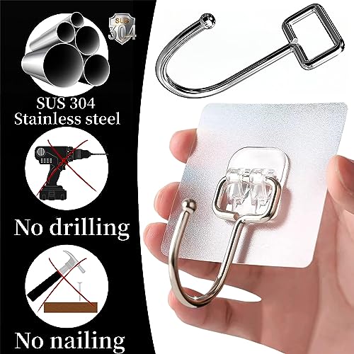 MIOPEN 10 Pezzi Ganci Autoadesivi Grandi (Max