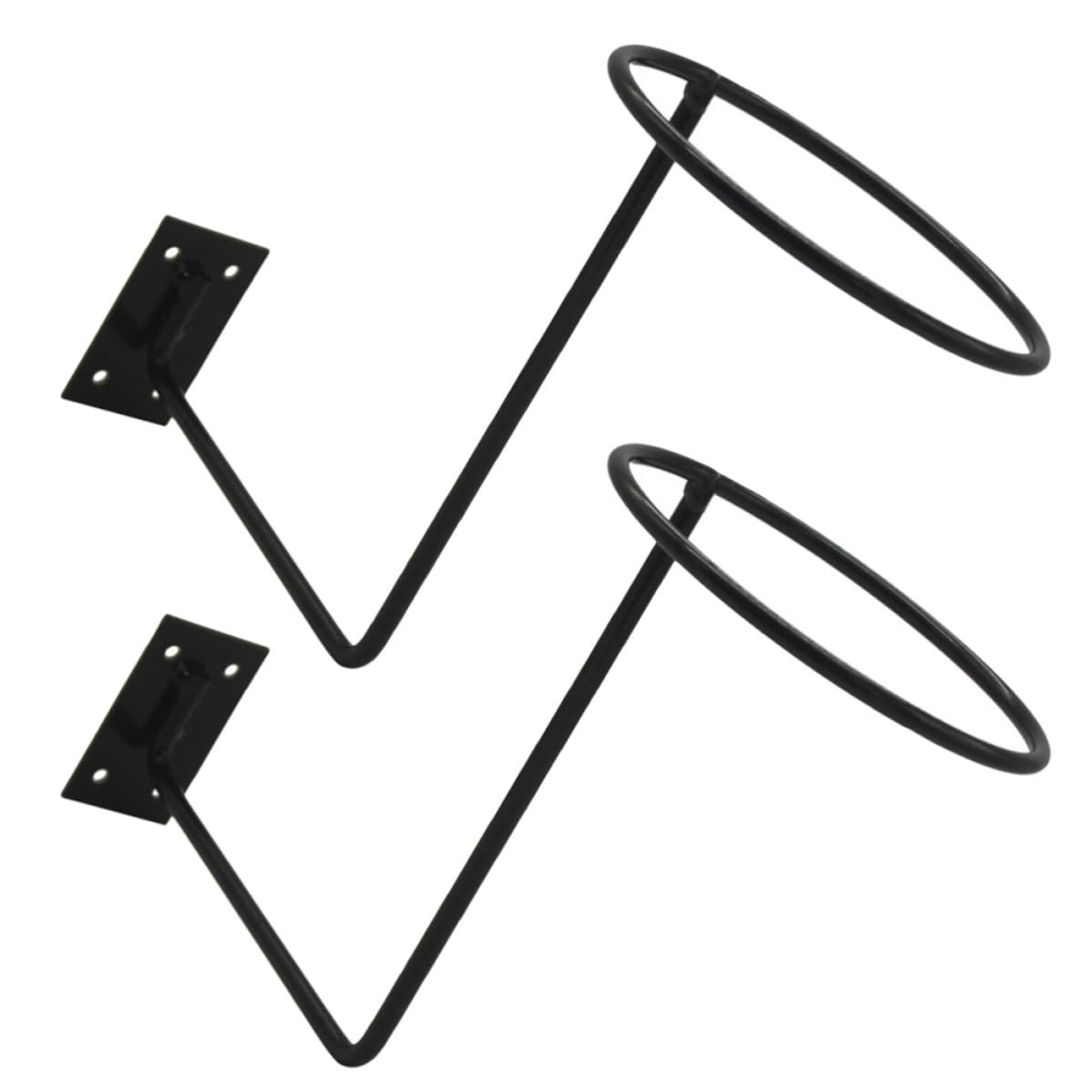 Soporte de pared para baloncesto negro de hierro organizador para balones y cascos de moto