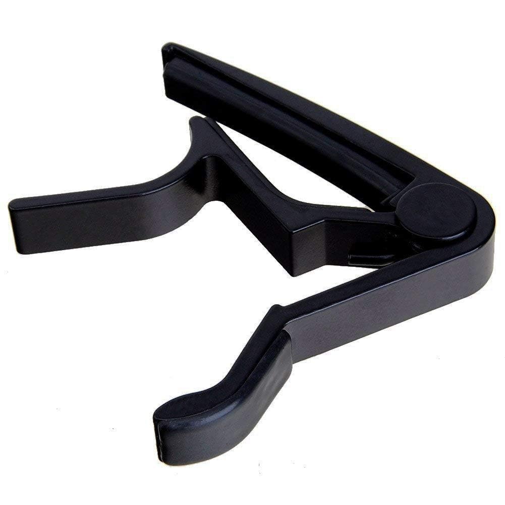 kh Guitar Capo for Acoustic and Electric Guitar Premium Capos for Acoustic, Electric & Classical Guitar, Ukulele, Bass, Banjo & Mandolin (Black)
