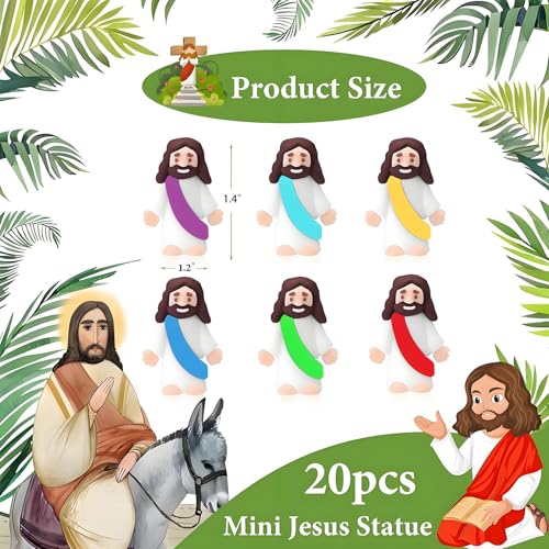 Mini figuras decorativas de Jesús pack 20 piezas miniatura 2