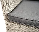 Ploß Diningsessel Catania Grau – Polyrattan Gartensessel stufenlos verstellbare Rückenlehne - 10