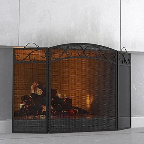 Fire Beauty 3 Panel Fireplace Screen Cover