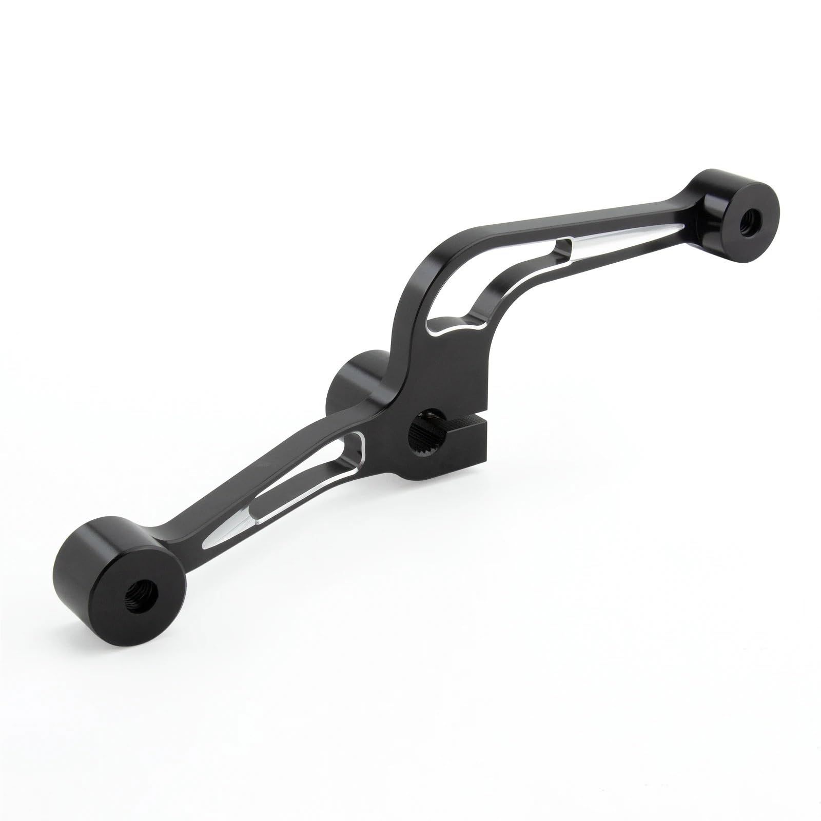 Xinqqdc Black White Shift Peg Motorcycle Mid Control Heel Toe Shift Lever Gear Shifter Pegs Fit For Harley Sportster Xl883 Xl1200 Iron 883 Forty-Eight Metal Gear Shifter Shift Lever(Black White)