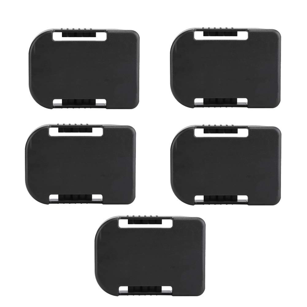 Ymiko 5PCS Battery Holder, ABS 18V Battery Mounts Dock Holder Battery Holder Slot Shelf for Battery Storage