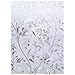 EASEHOME Pellicola per Finestra Adesivo per Vetro Pellicole per Vetri Autoadesive Vetrofanie Opaca Decorativa Pellicola Smerigliata per Finestre Anti-UV 17.3"x78.7"(44x200cm), 3D Fiore Tulipano