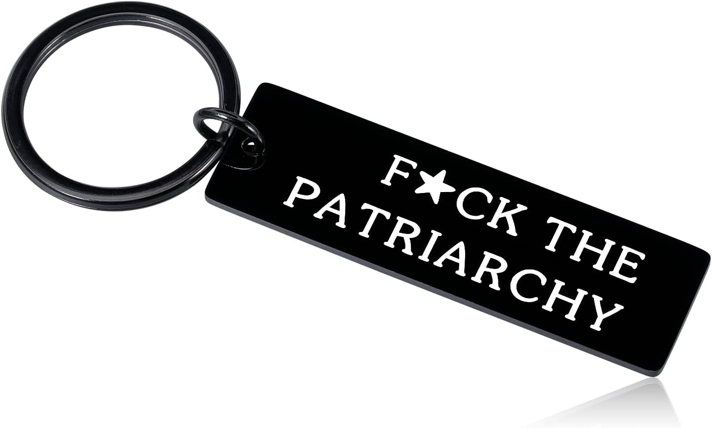 DelujouberstF*ck The Patriarchy Keychain Gifts for Women Feminist Gift for Her Activist Gift for Women Girl Power Keychain Mom Sister Friend Female Gift All Too Well Keyring Car Keys Valentine's Day Gifts for Her