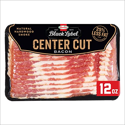 HORMEL BLACK LABEL Bacon, Center Cut, 25% Less Fat, 12 oz.