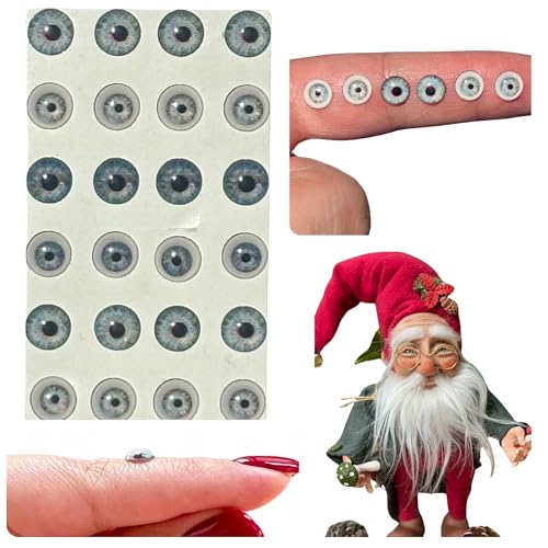 276-7: 12 of 7mm Pairs of 3D Resin Eyes (Grey) – Adhesive & Self-Adhesive for Crafts, Clay, Polymer, EVA, Cold Porcelain,Sculpture, Felt, Plaster, Paper, Fantasy Eyes, Ceramics & More
