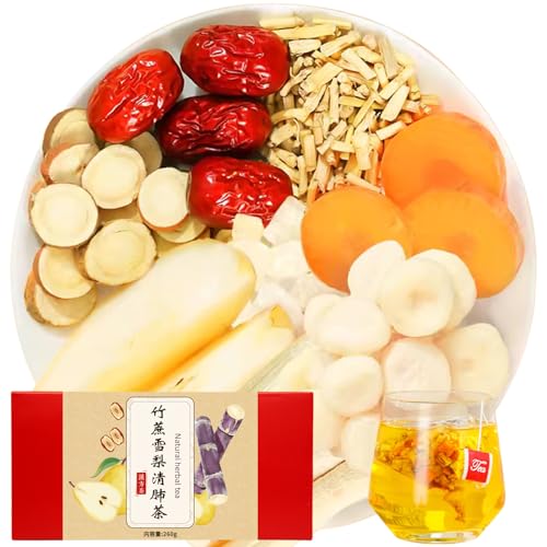 煕渓 竹蔗茅根雪梨茶 260g(30袋入り )花茶 冰糖雪梨 養生茶 100%健康茶 薬膳茶 カフェインフリー