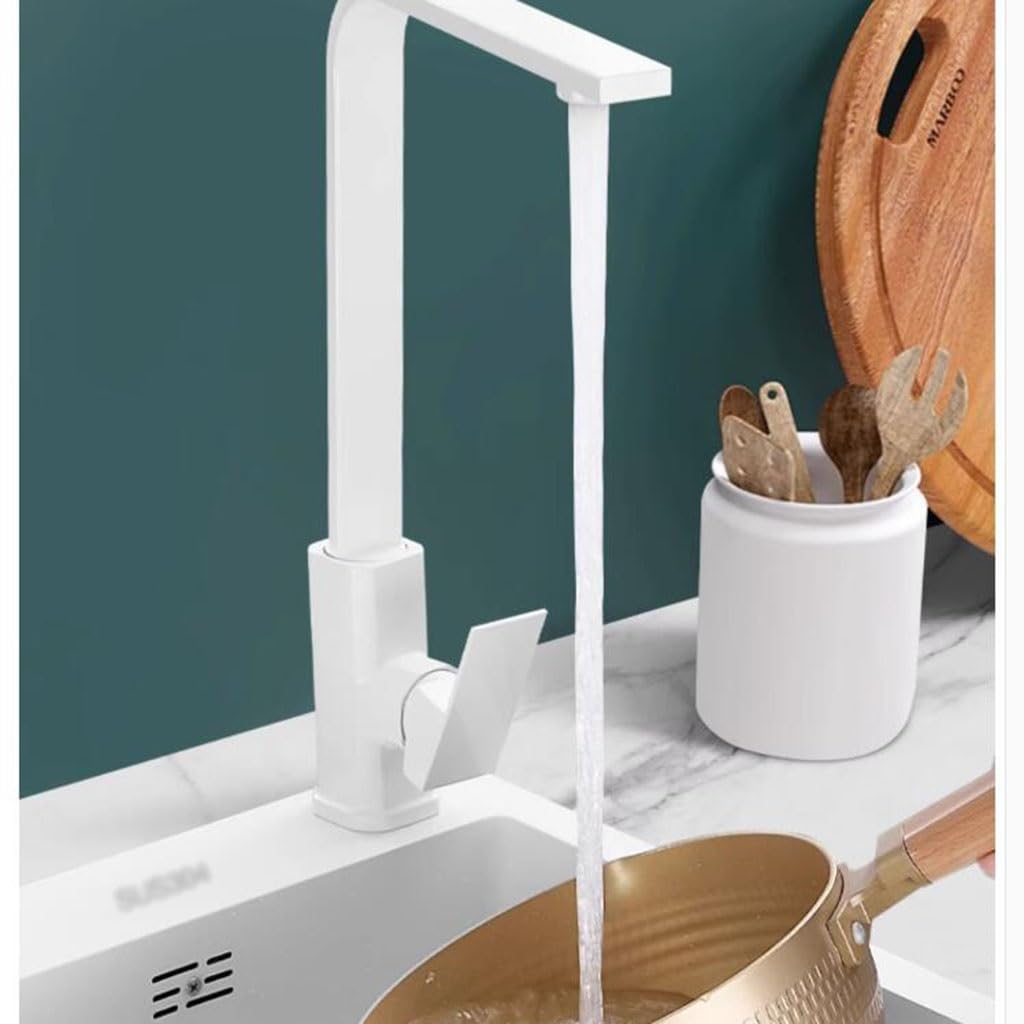 Sifone da cucina in acciaio inox, di piccole dimensioni, lavabo, per cucina, bar, salvaspazio, per frutta e verdura, bagno, piscina, lavandini bianchi (40 x 40 x 22 cm)