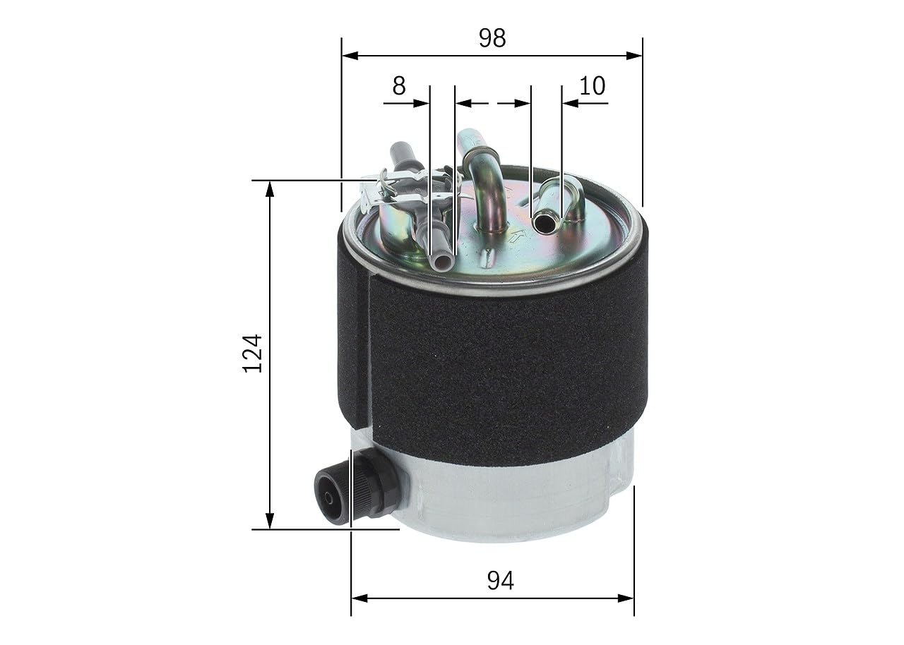 Filtro Diesel per Auto Bosch N2125 - Separa le particelle e l'acqua dal carburante, protegge il sistema di iniezione