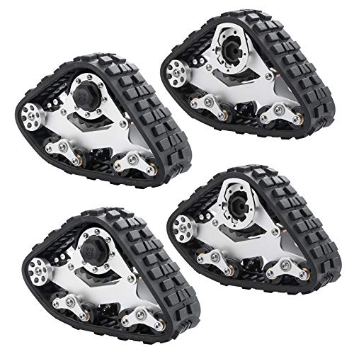 Snow Tires Track Wheel Tyre 4PCS Metal for 1/10 Axial SCX10 RC Truck Car Crawler