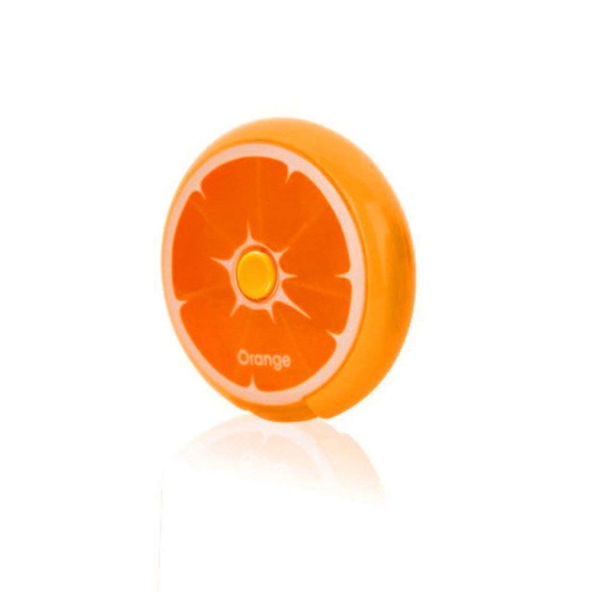 Portable Round Shape Small Medicine Pill Box Portable 7 Days Weekly Travel Medicine Holder Tablet Storage Case Container - Orange