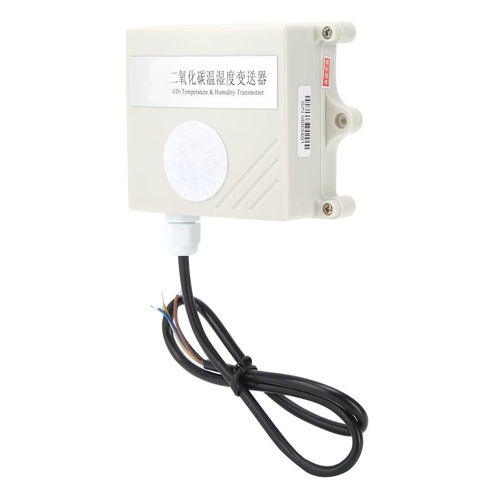 Detector de Sensor de CO2 Tecnología infrarroja de Alta precisión Medición Concentración Temperatura Transmisor de Humedad Comunicación 485 Larga Vida útil Carcasa de PVC