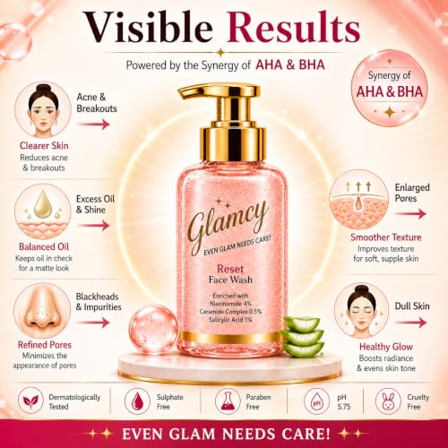 Image of Face Wash with 4% Niacinamide, Ceramide Complex, Salicylic Acid, Tea Tree & Aloe Extract, 100 ml