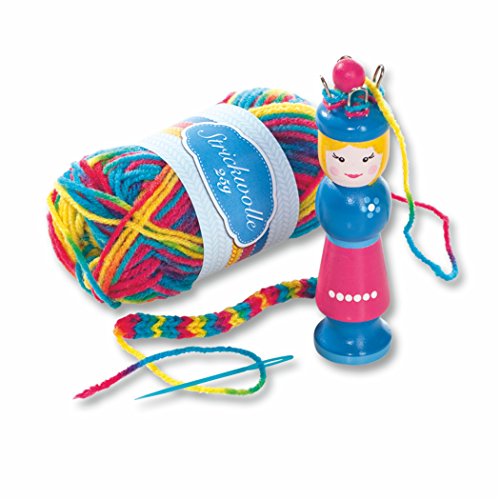Preisvergleich Produktbild Strickliesel inkl. Wolle 25g Holz- und Sticknadel