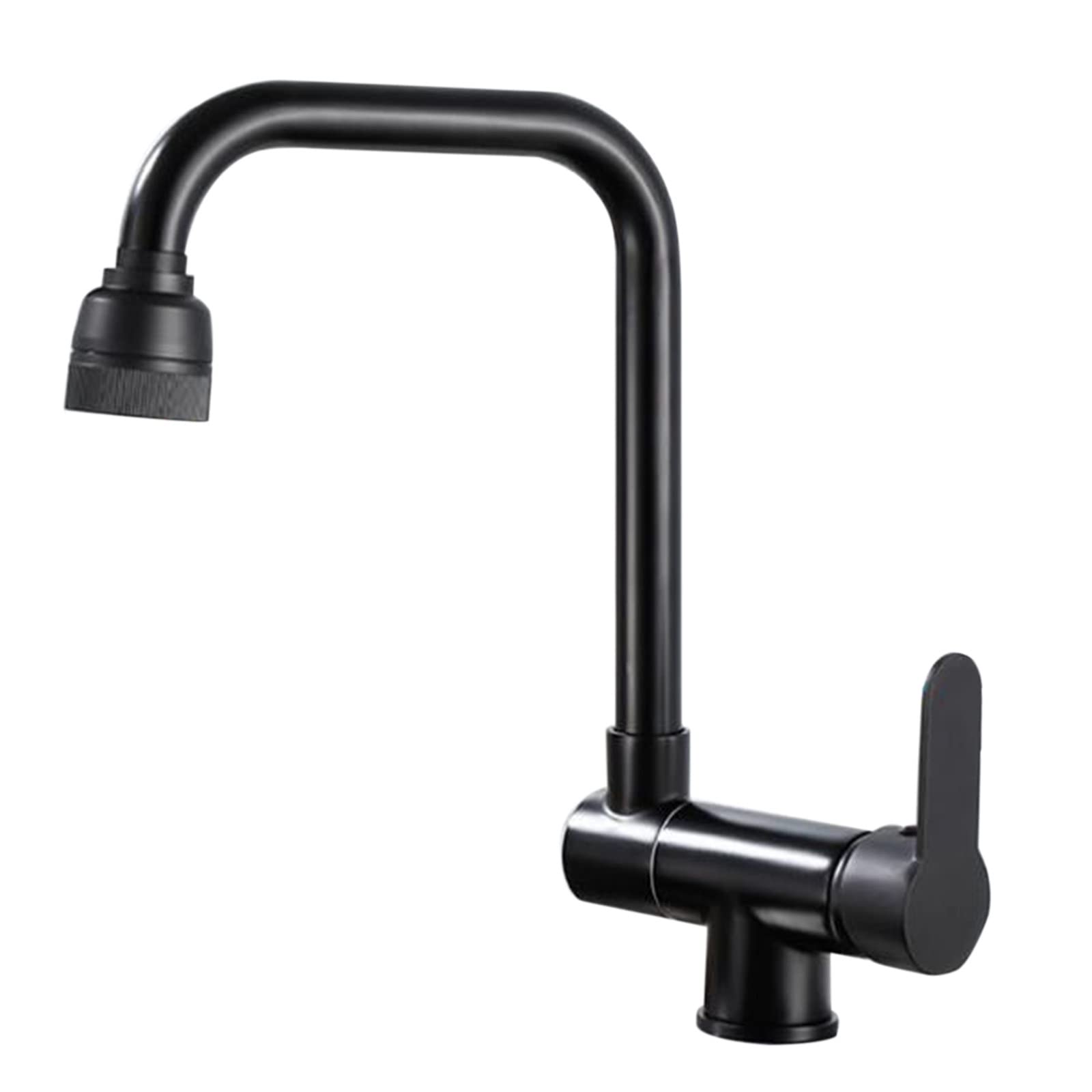 ZYCHSJXA Kitchen Sink Mixer Faucet Folding Inside Window Brass Swivel Hot Water and Cold Black-A(A)
