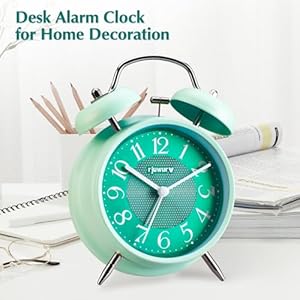 4loudalarmtwinbellalarmclocknightlightdeskclocktablealarmclockbedroomalarmclockgreenery Urban Country Home Decor 4 loud alarm twin bell alarm clock night light desk clock table alarm clock bedroom alarm clockgreenery urban country home decor