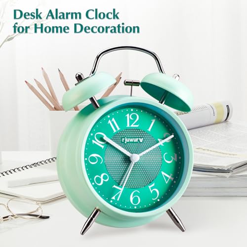 4loudalarmtwinbellalarmclocknightlightdeskclocktablealarmclockbedroomalarmclockgreenery Urban Country Home Decor 4 loud alarm twin bell alarm clock night light desk clock table alarm clock bedroom alarm clockgreenery urban country home decor