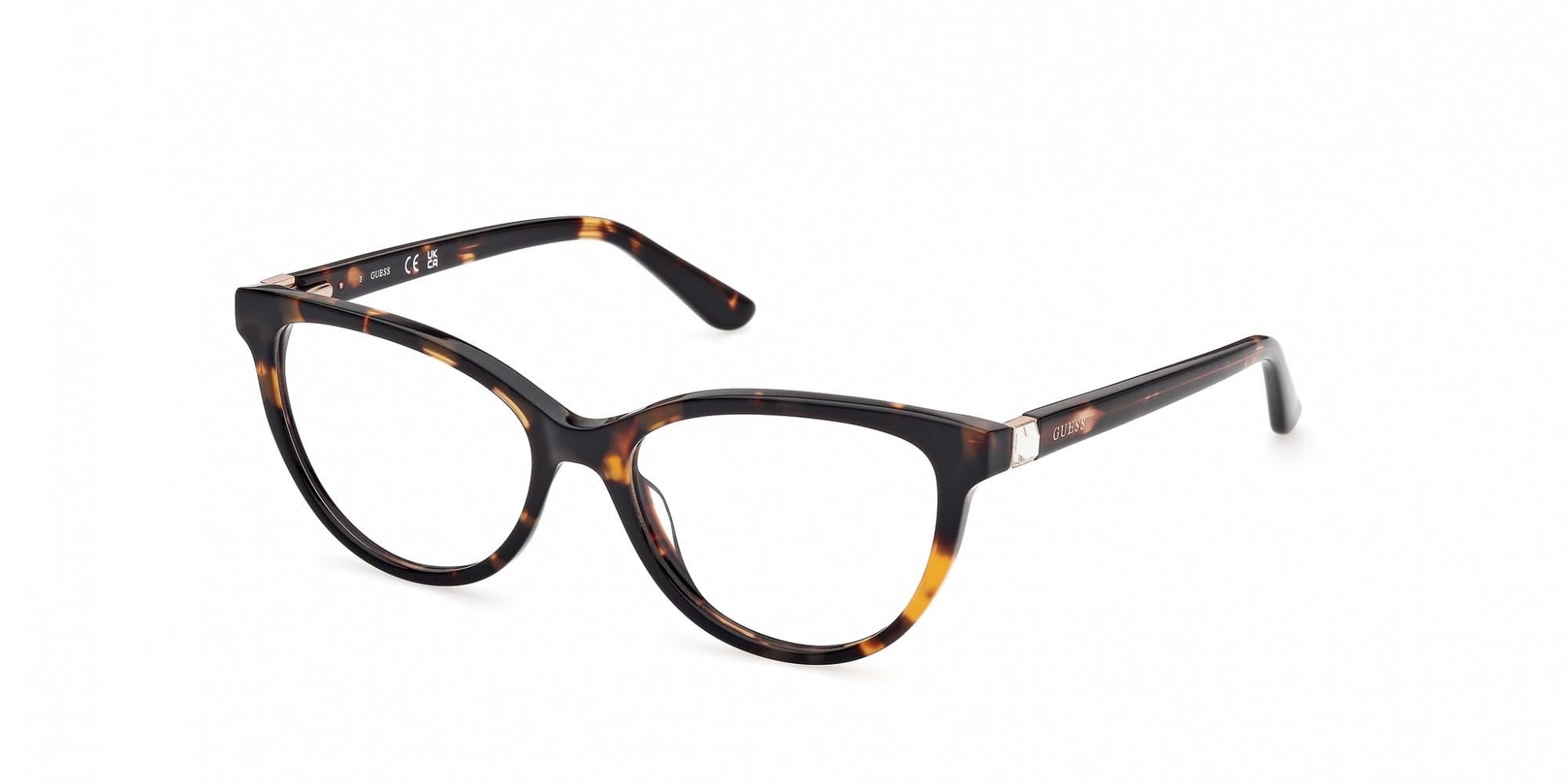 Guess Women's Gu50195 052 Woman Optical Frames Acetate Havana Cat Eye Normal