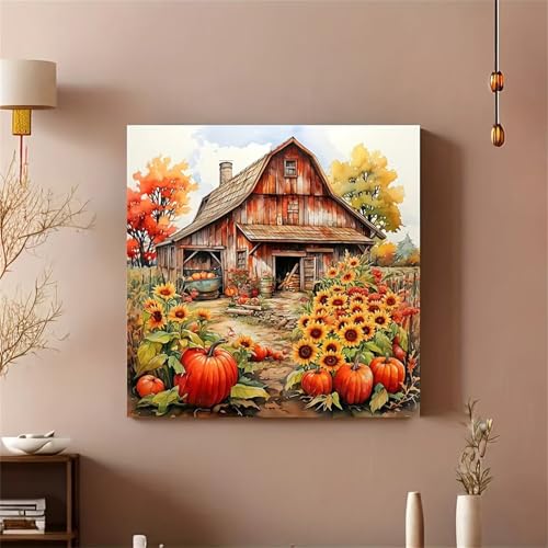 5D Sunflower House Diamond Art Painting Kit,Square Drill Diamond Painting for Adults Children DIY Full Crystal Rhinestone Cross Stitch Painting by Numbers Pictures for Home Wall Decoration 100x100cm