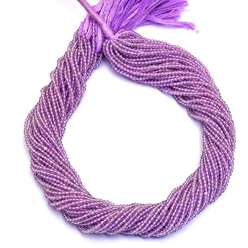 Confezione Naturale di 2 Fili 2-2.5mm Rosa, Ametista, sfaccettato i branelli di Rondelle | Beads Micro sfaccettati per Fare Gioielli | 13 Strand | Semi preziosa Gemstone Beads | qualità AAA